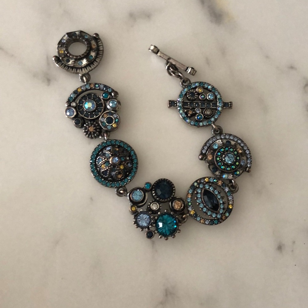 Blue bedazzled bracelet